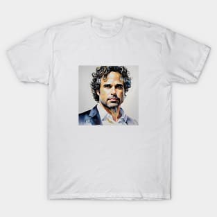 watercolor painting with Mark Ruffalo T-Shirt